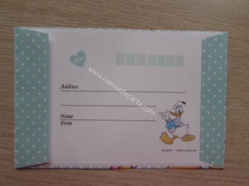 Frente do envelope - Aberto