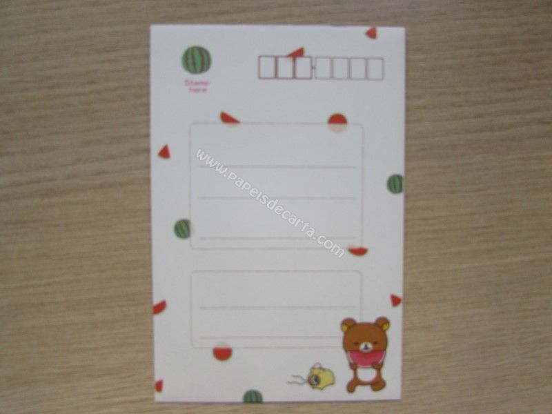Verso do envelope