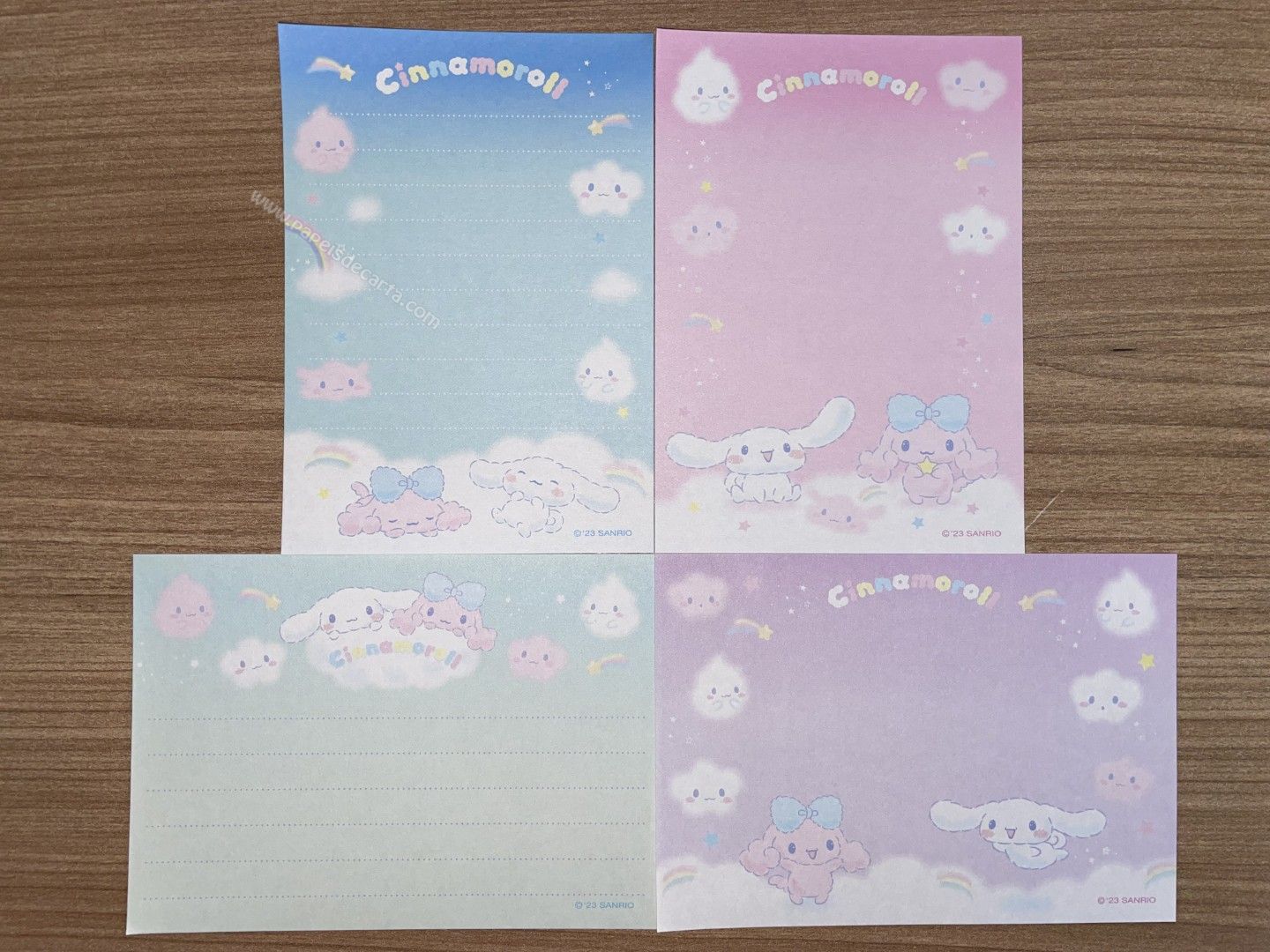 Conjunto com 4 papéis pequenos do Cinnamoroll - 09