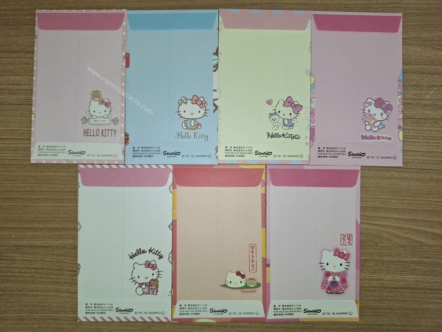 Verso dos enveloipes