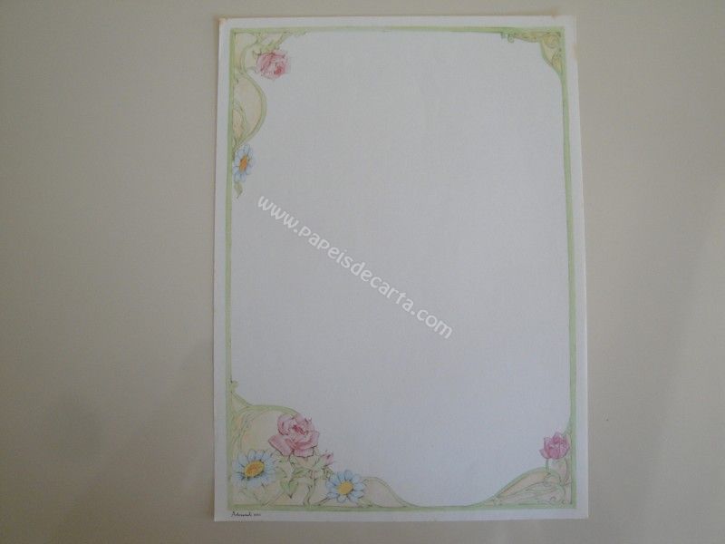 Papel de carta médio Artesanal - 6553
