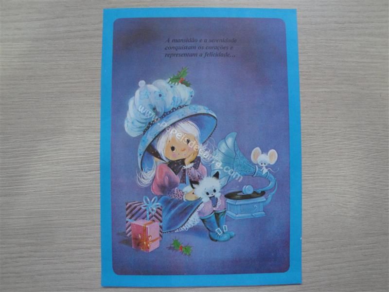 Papel de carta médio Borda Azul 06