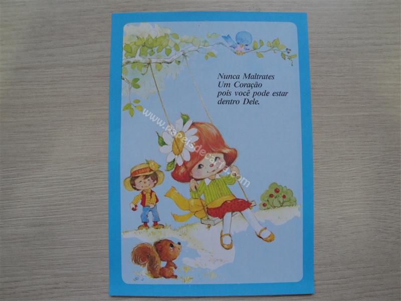 Papel de carta médio Borda Azul 12