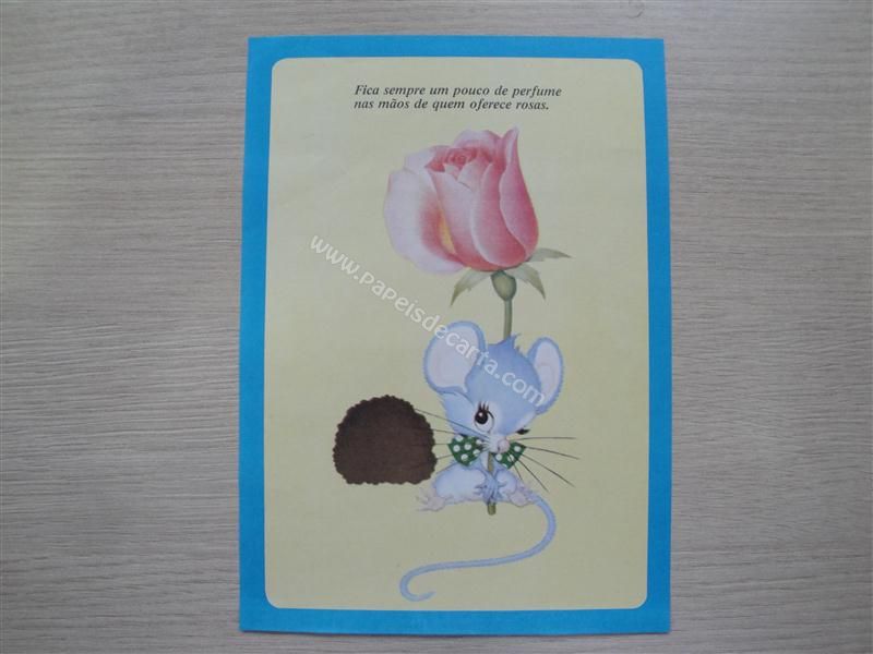 Papel de carta médio Borda Azul 53