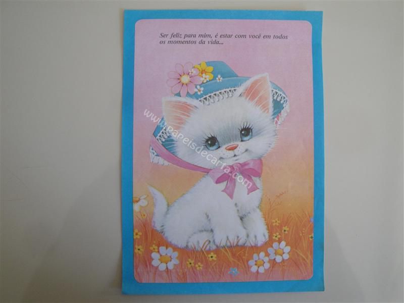 Papel de carta médio Borda Azul 94