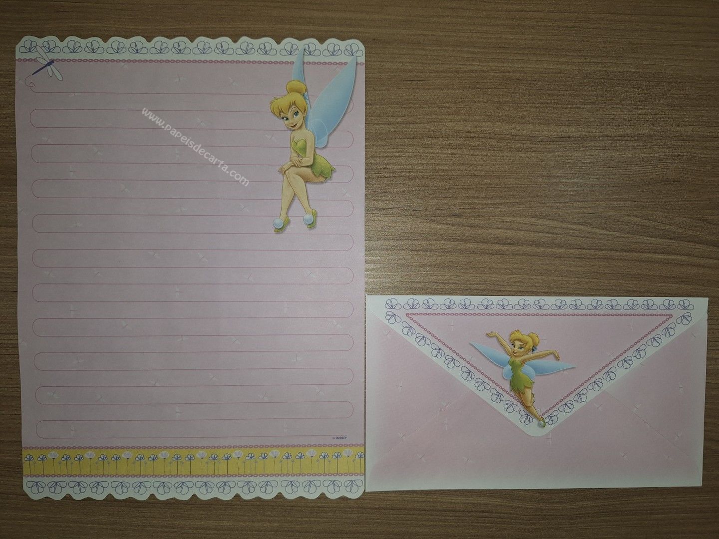 Papel de carta médio da Tinker Bell 140