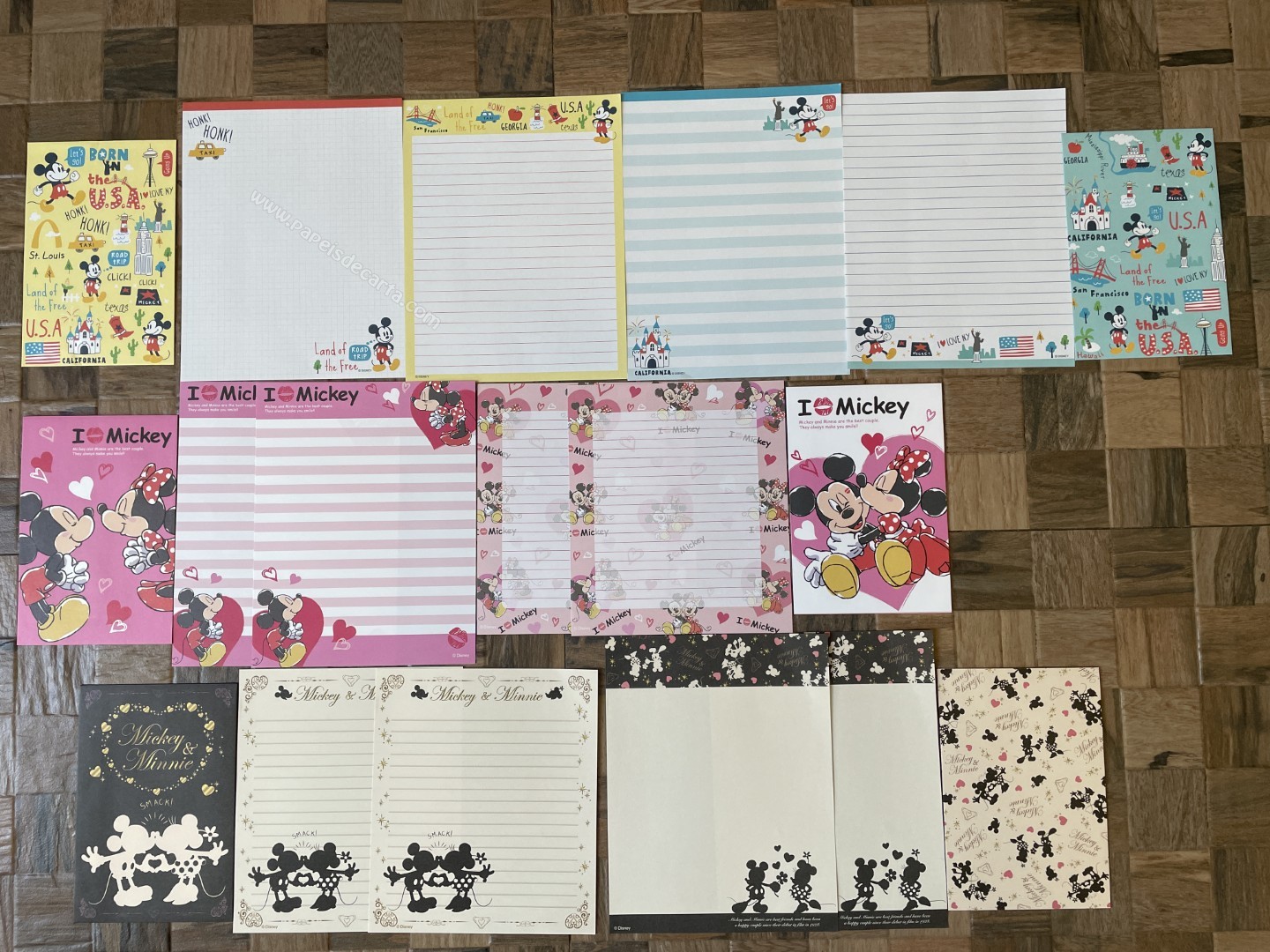 Kit Combo Iniciante - 06 Conjuntos de Papel de Carta Sortidos - Disney - 01