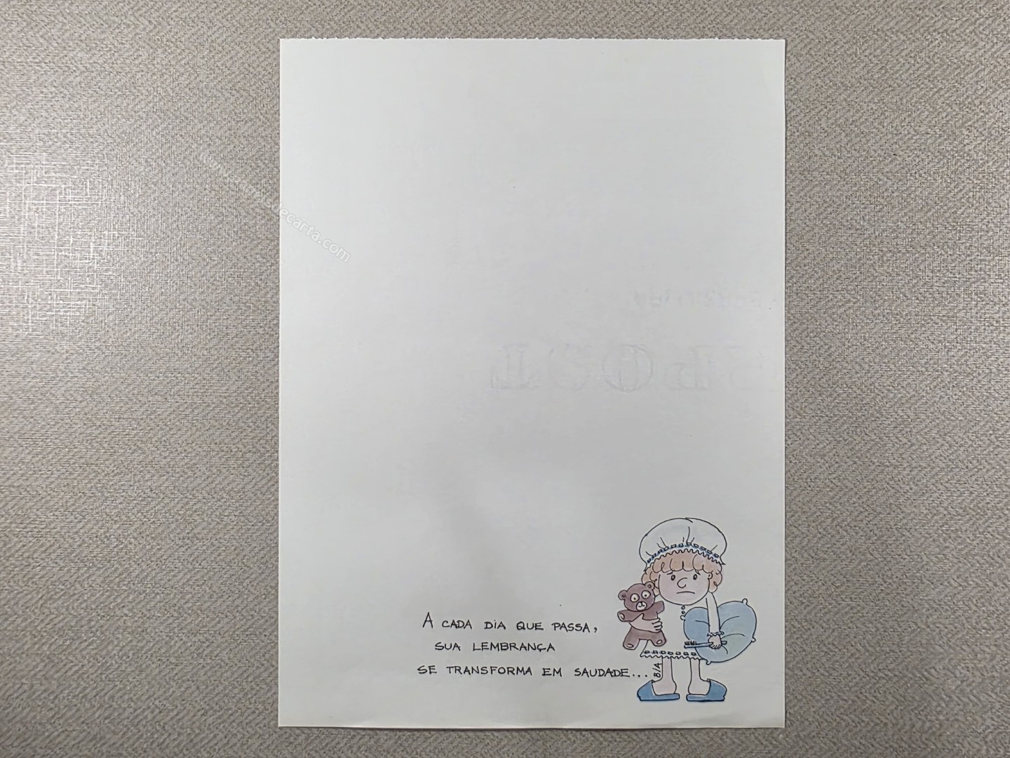 Papel de carta antigo - Coleção Bia - 40