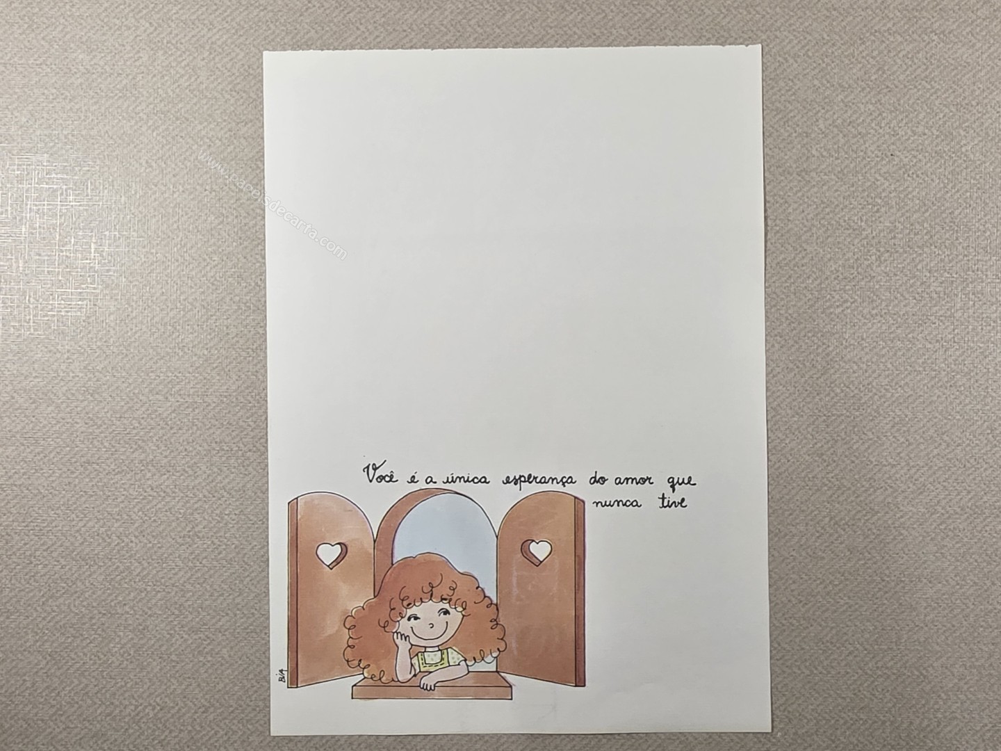 Papel de carta antigo - Coleção Bia - 42