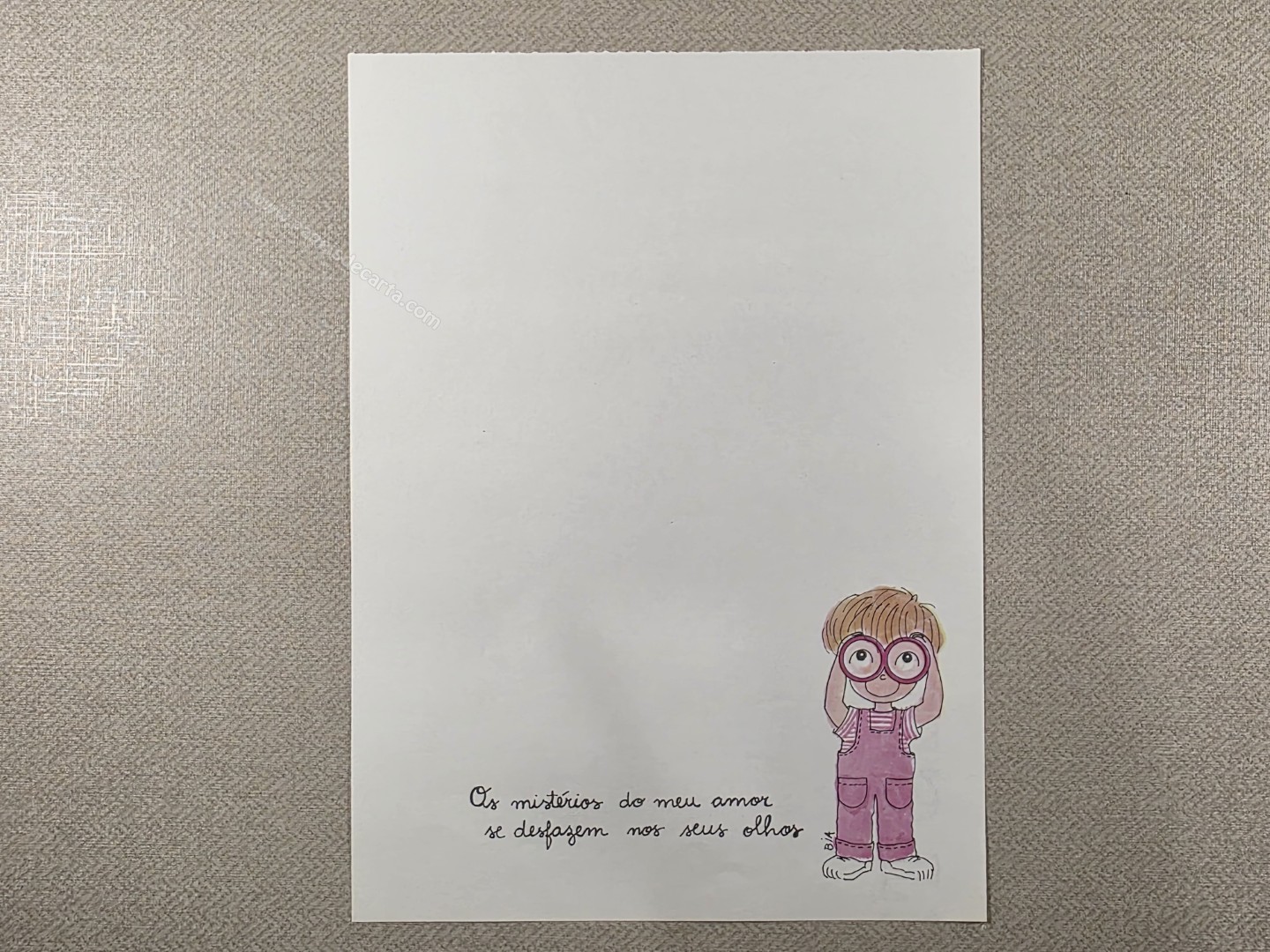 Papel de carta antigo - Coleção Bia - 45