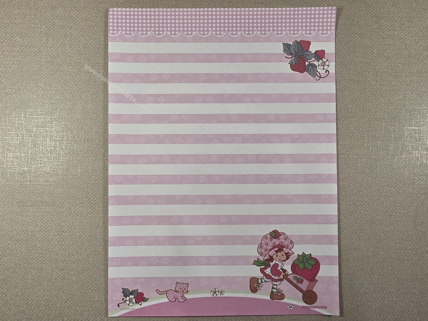Papel de carta da Moranguinho 136