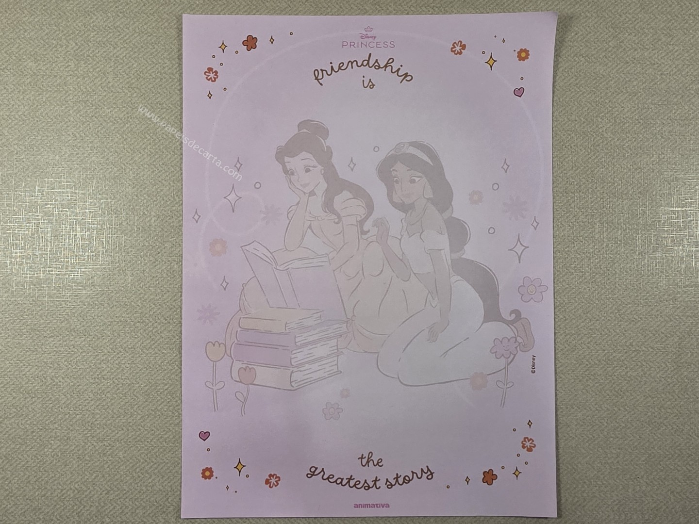 Papel de carta Disney Princess - 46