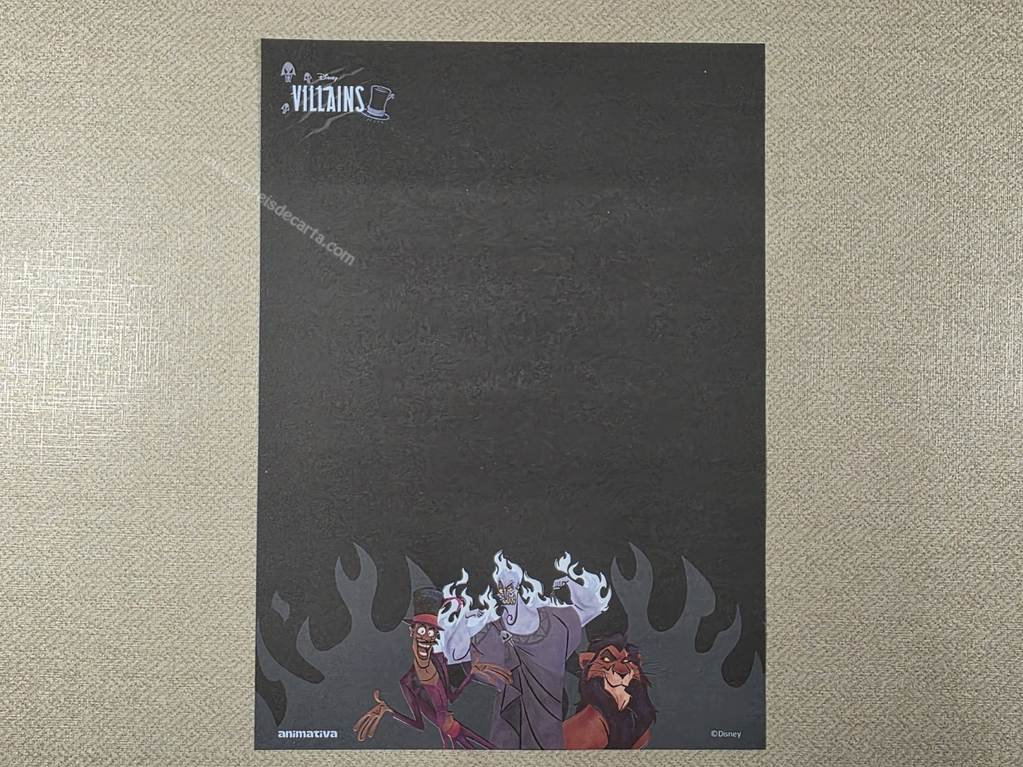 Papel de carta - Vilões da Disney - 03