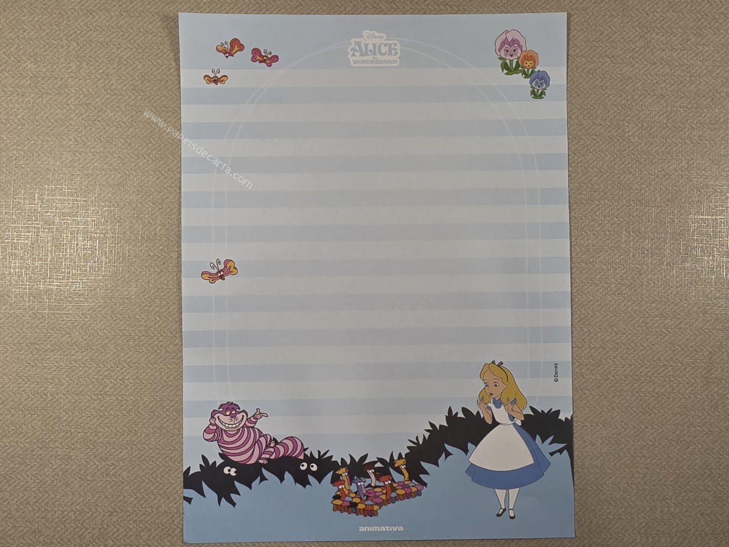 Papel de carta da Alice in Wonderland 63
