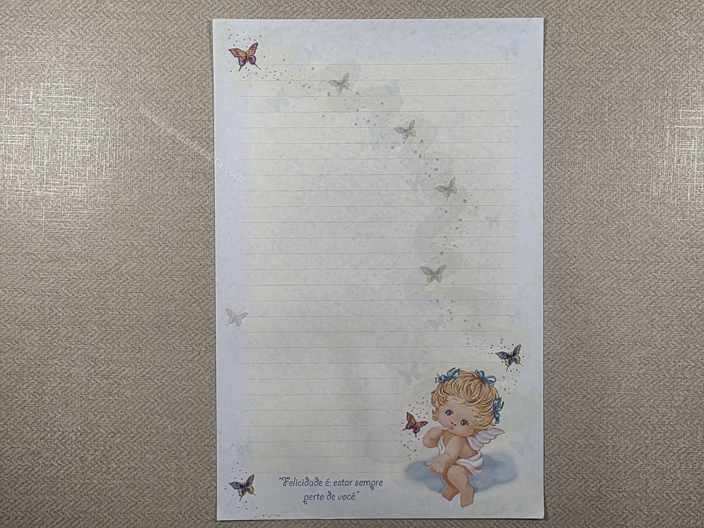 Papel de carta anjos - 12