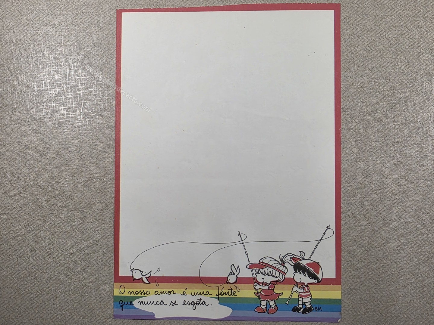 Papel de carta antigo - Coleção Bia - 55