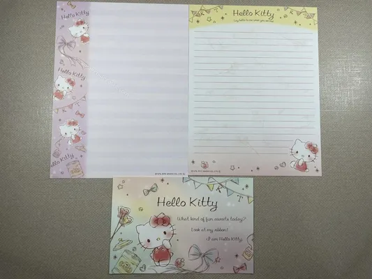 Conjunto de papel de carta da Hello Kitty 666