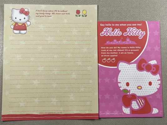 Conjunto de papel de carta da Hello Kitty 671