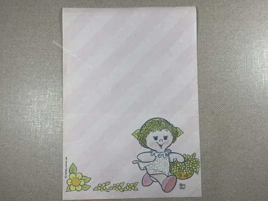 Papel de carta - Palácios Line - Menina Flor - 05