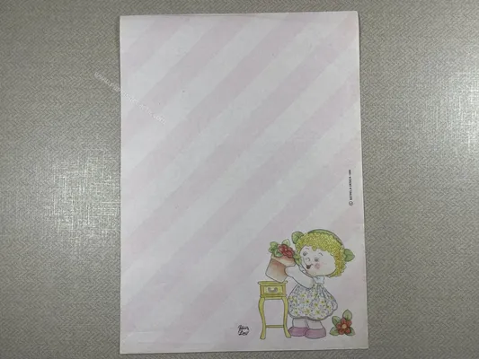 Papel de carta - Palácios Line - Menina Flor - 07