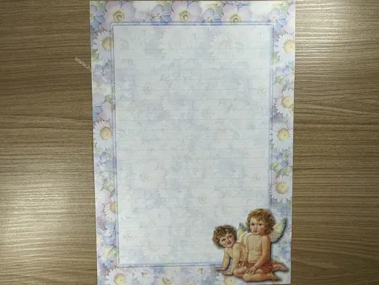 Papel de carta anjos - 03