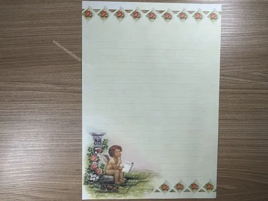 Papel de carta anjos - 04