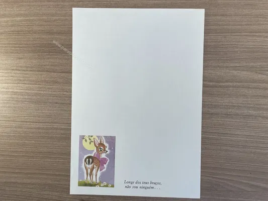 Papel de carta antigo - Bichinhos - 2804