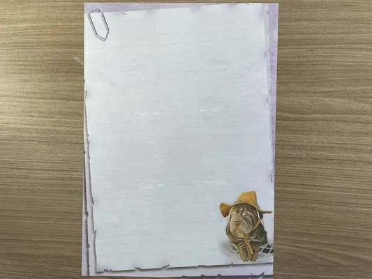 Papel de carta antigo - Bichinhos - 2835