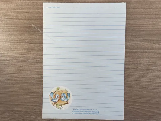 Papel de carta antigo - Bichinhos - 2838