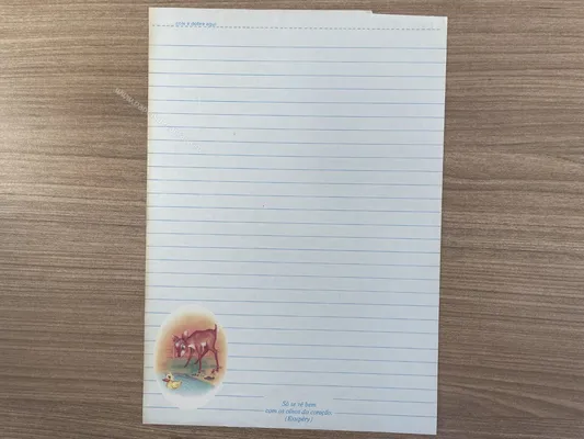 Papel de carta antigo - Bichinhos - 2844