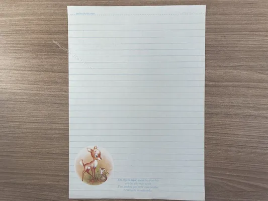 Papel de carta antigo - Bichinhos - 2845