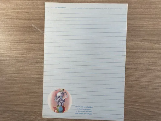 Papel de carta antigo - Bichinhos - 2849