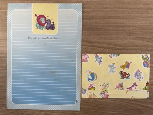 Papel de carta antigo - Bichinhos - 2853