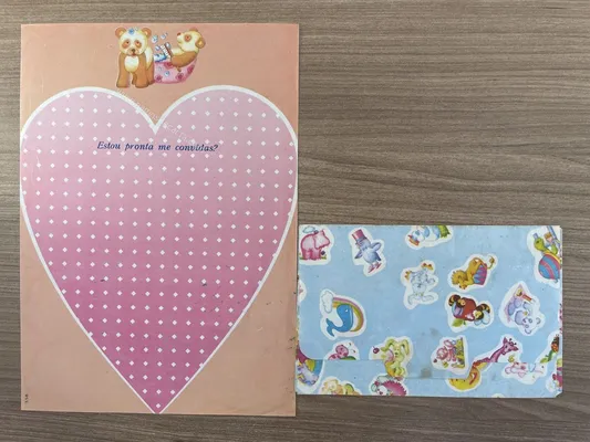 Papel de carta antigo - Bichinhos - 2854