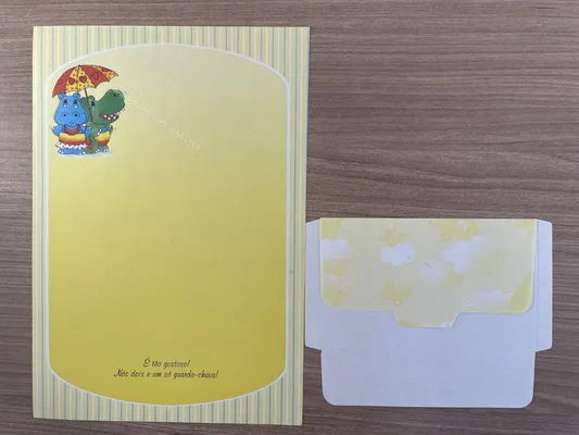 Papel de carta antigo - Bichinhos - 2855