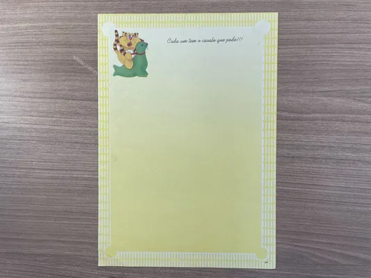 Papel de carta antigo - Bichinhos - 2856
