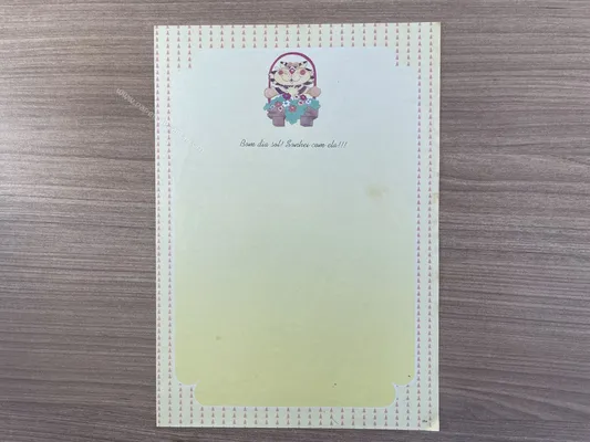 Papel de carta antigo - Bichinhos - 2857