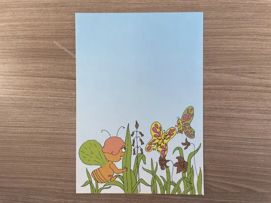 Papel de carta antigo - Bichinhos - 2871