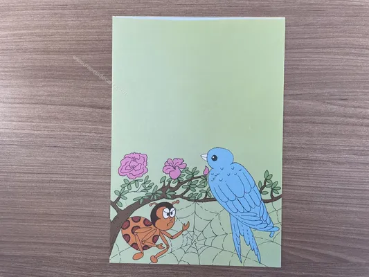 Papel de carta antigo - Bichinhos - 2874
