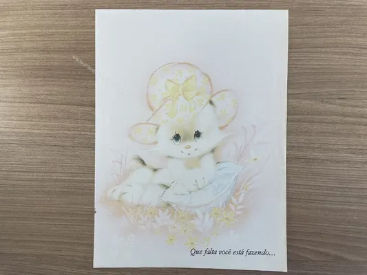 Papel de carta antigo - Bichinhos - 2880