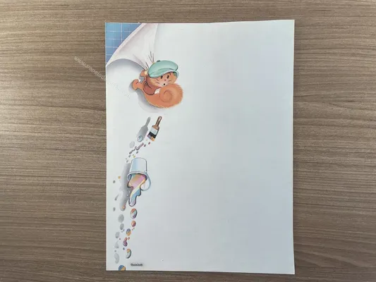 Papel de carta antigo - Bichinhos - 2884