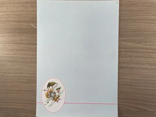 Papel de carta antigo - Bichinhos - 2886