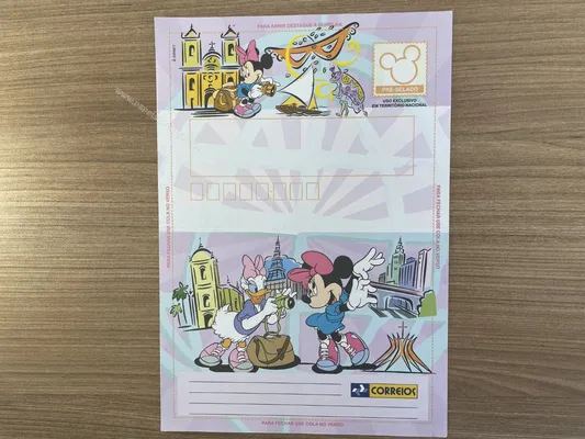 Papel de carta antigo - Coleção Disney - 123
