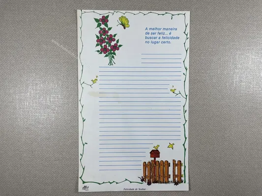 Papel de carta antigo - Coleção Ji Cart - 0