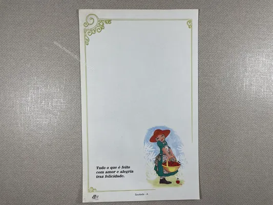 Papel de carta antigo - Coleção Ji Cart - A