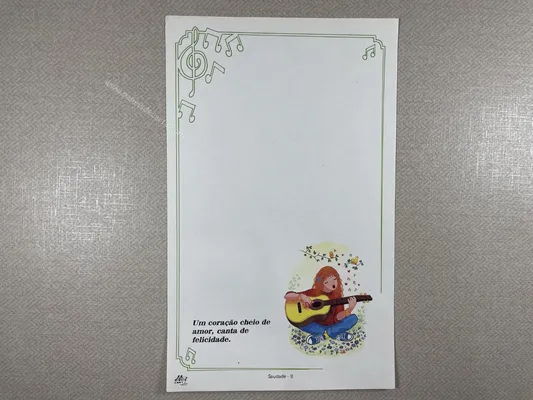 Papel de carta antigo - Coleção Ji Cart - B