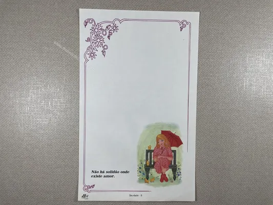 Papel de carta antigo - Coleção Ji Cart - B