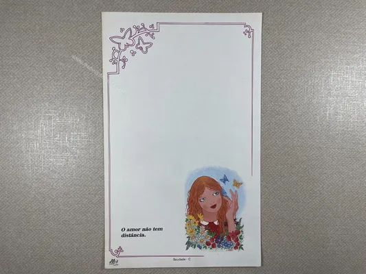 Papel de carta antigo - Coleção Ji Cart - C