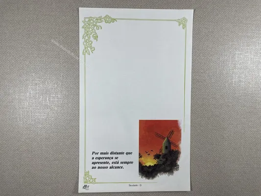 Papel de carta antigo - Coleção Ji Cart - D