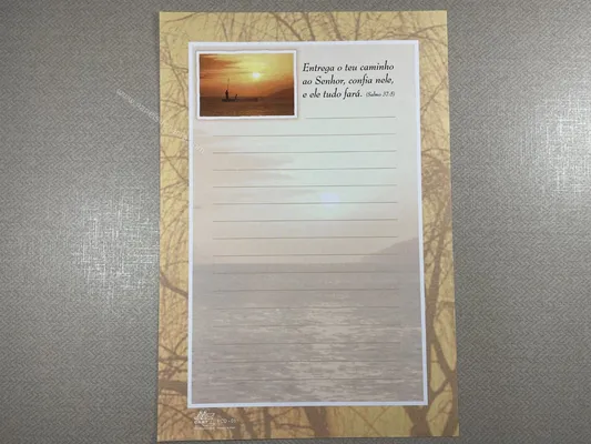Papel de carta antigo - Coleção Ji Cart - PCD 01